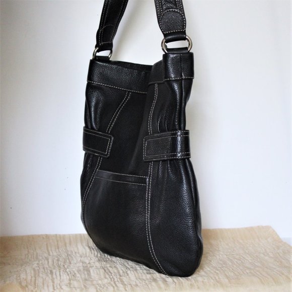 Tignanello Black Leather Shoulder Bag - Picture 5 of 9